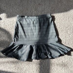 Lily Rose Gray Checkered Mini Skirt